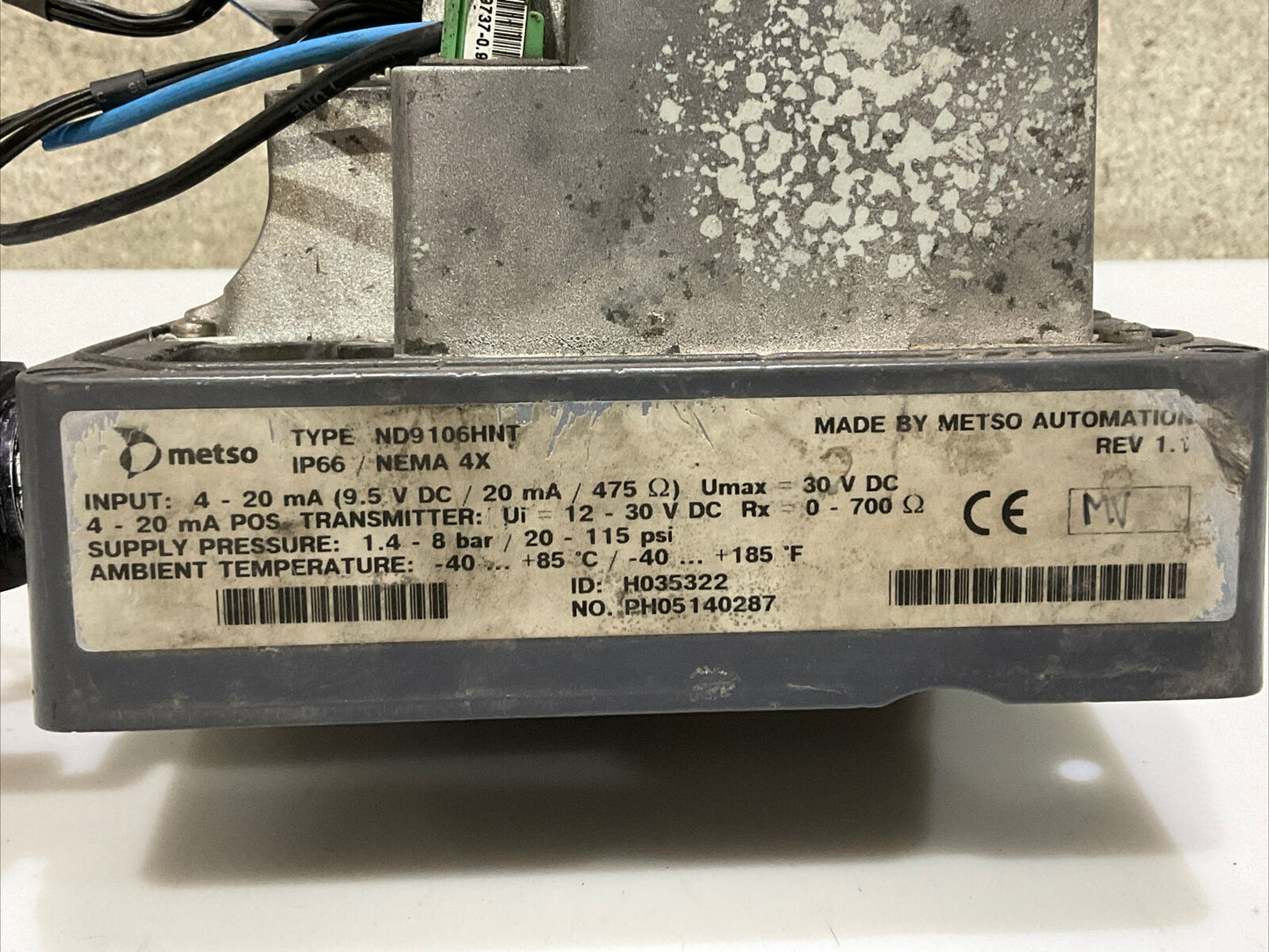 METSO ND9106HNT IP66 NEMA 4X 4-20 mA VALVE CONTROLLER 476