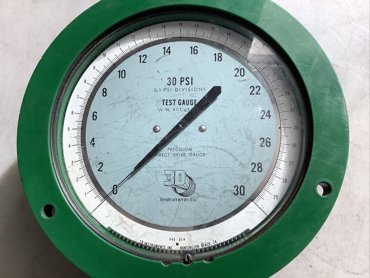 3D INSTRUMENTS 545-21A PRESSURE GAUGE 0-30PSI 476