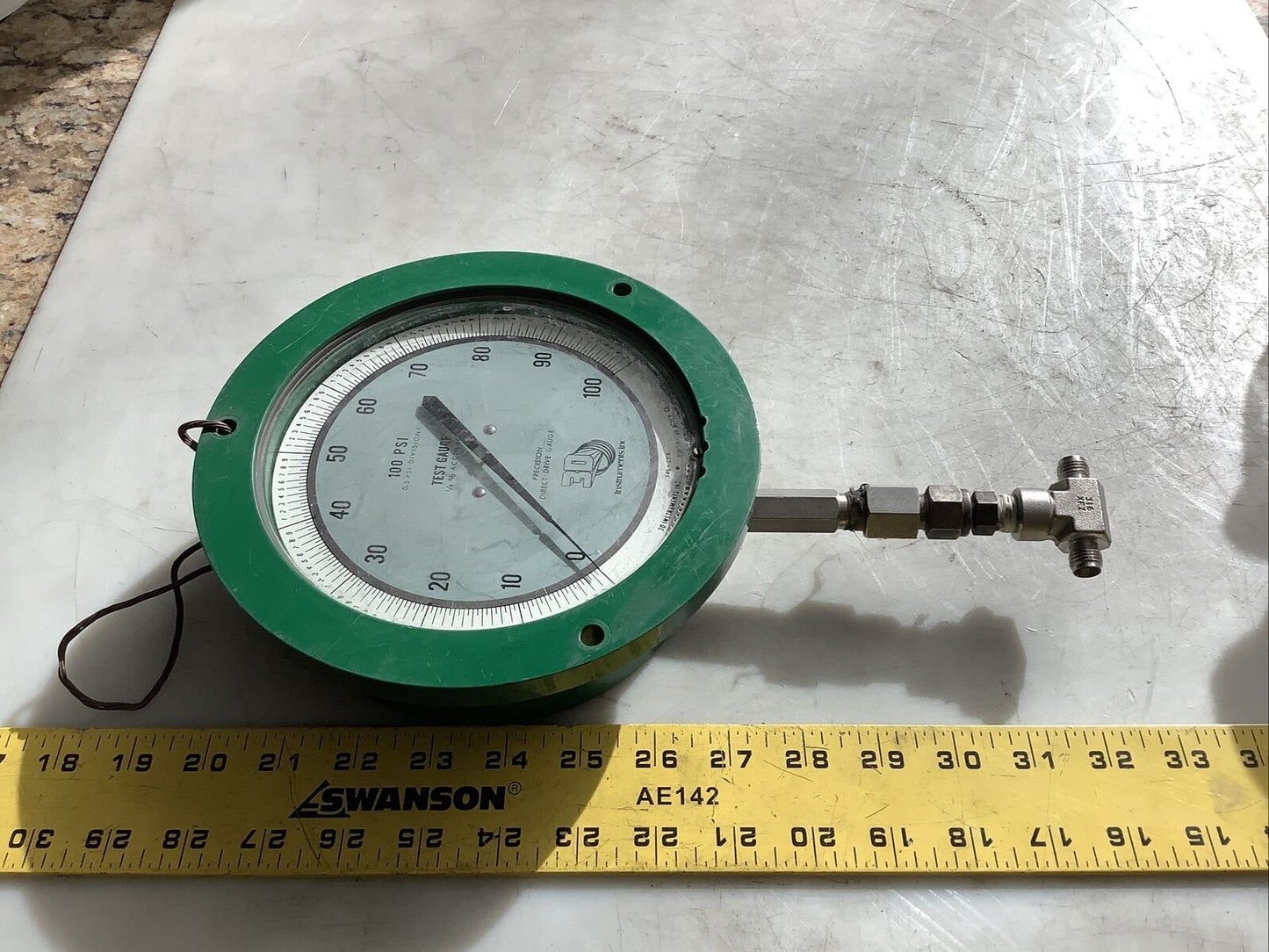 3D INSTRUMENTS CO. 545-23A PRESSURE GAUGE 0-100PSI 476