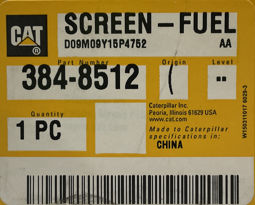 CAT 384-8512 SCREEN-FUEL D09M09Y15P4752 476