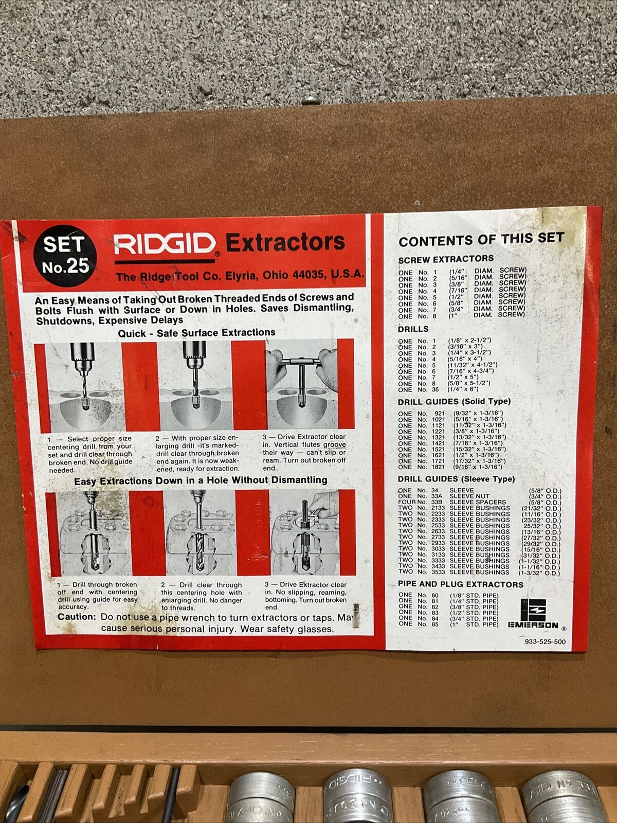 RIDGID NO.25 EXTRACTORS 476 35590