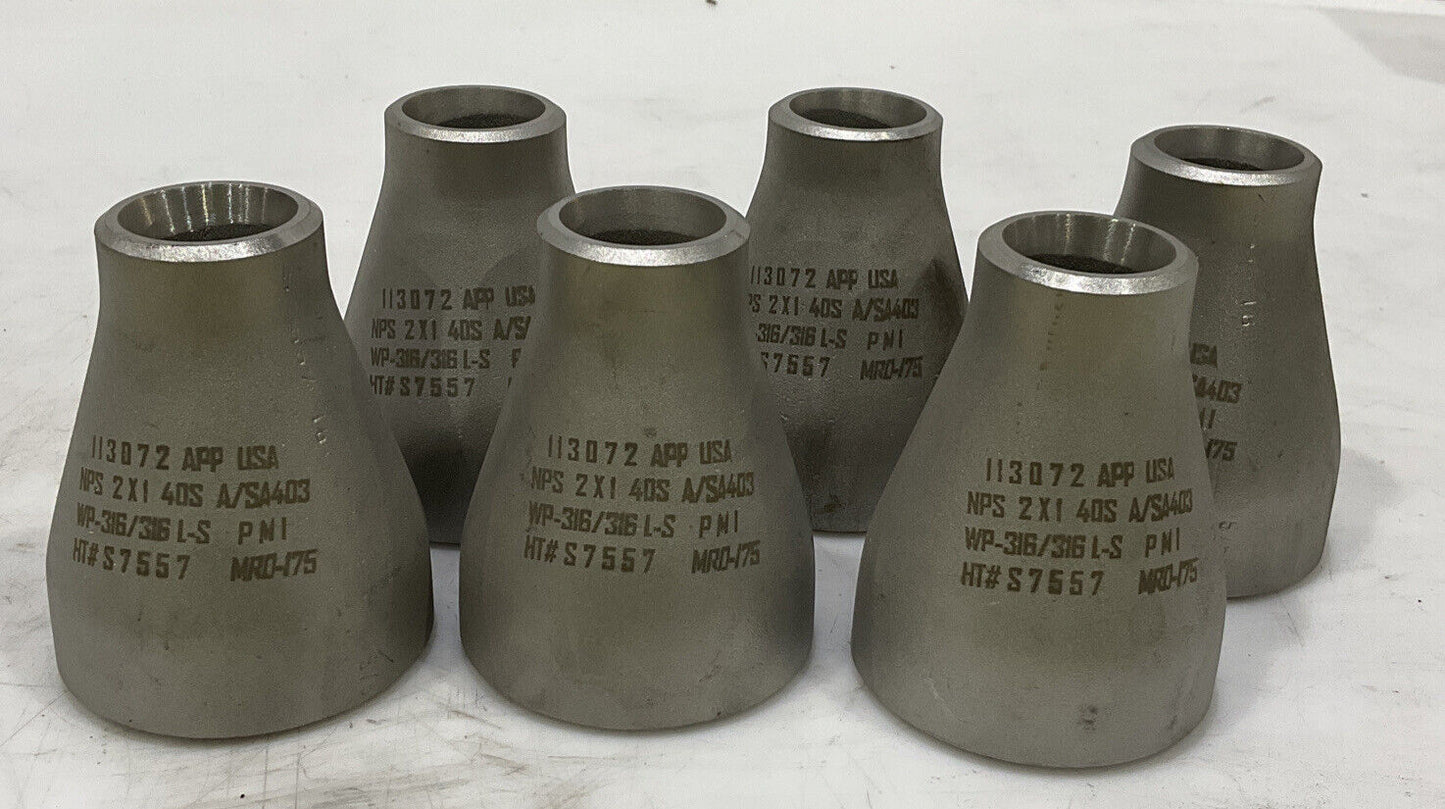 PIPE REDUCER 113072 APP USA NPS 2X1 40S LOT OF 6476