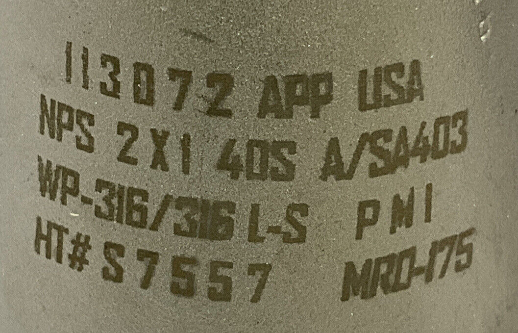 PIPE REDUCER 113072 APP USA NPS 2X1 40S LOT OF 6476