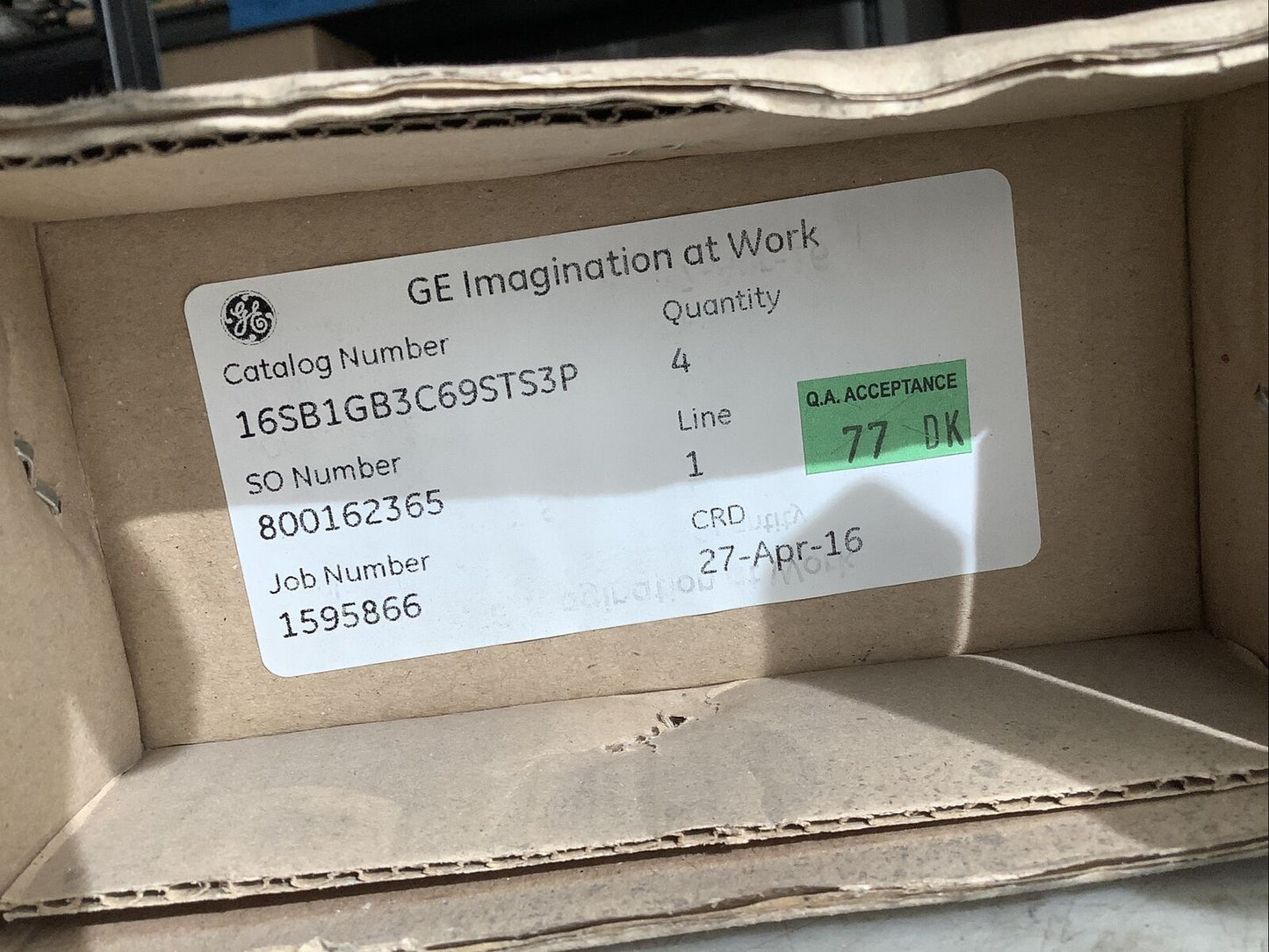 GE 16SB1GB3C69STS3P SB-1 CIRCUIT BREAKER CONTROL SWITCH 476