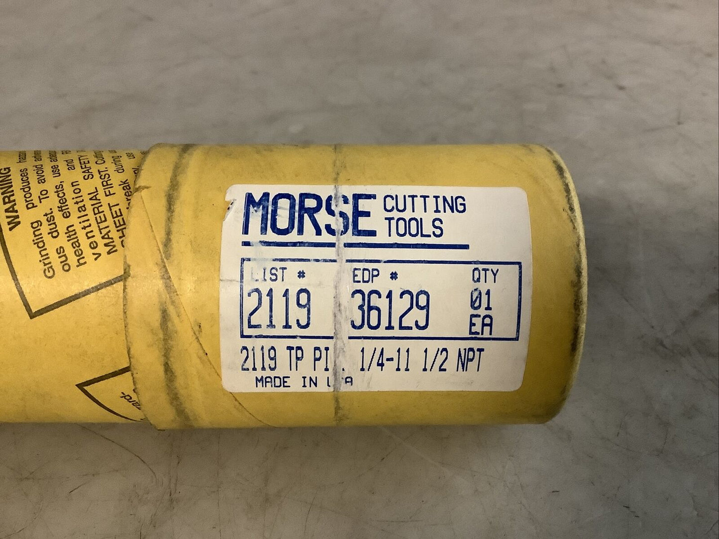 MORSE 36129 2119 PIPE TAP 1/4-11 1/2IN NPT 5 FLUTE 476