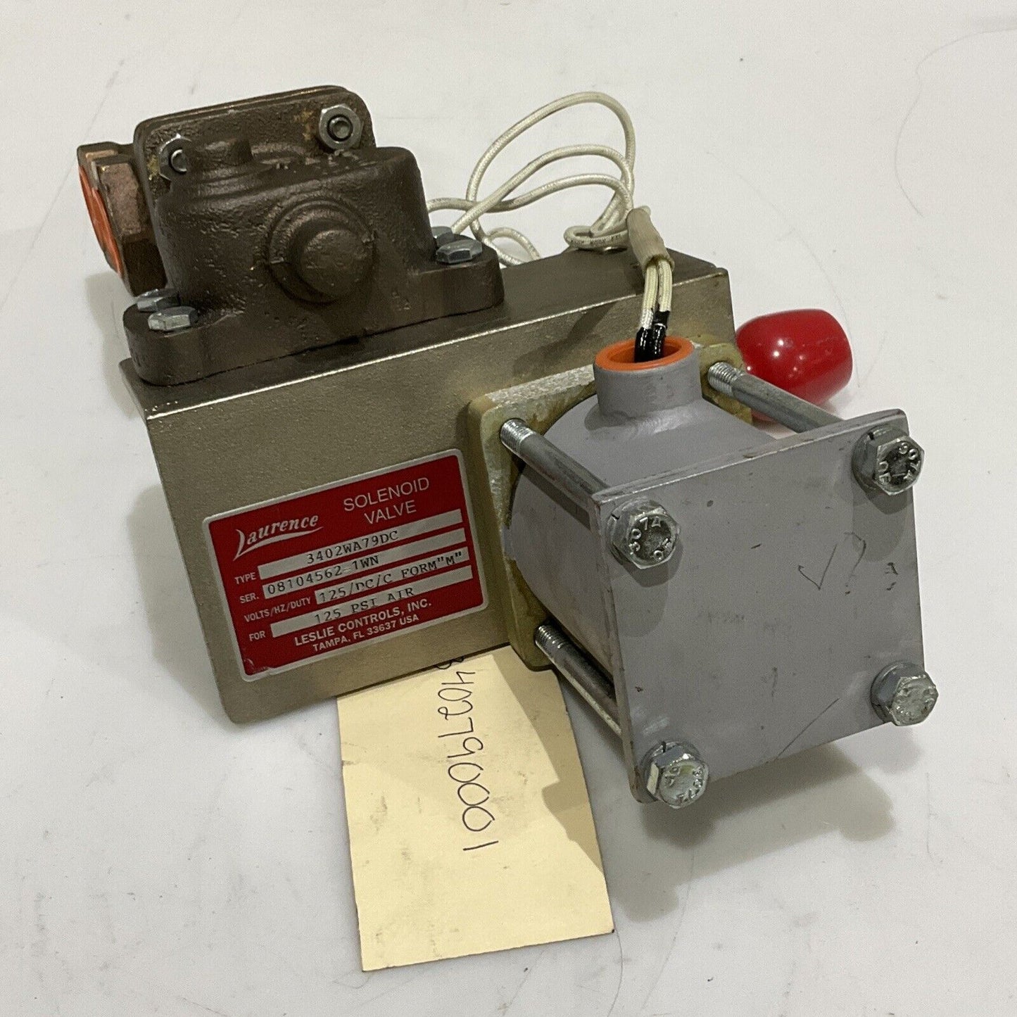 LAURENCE 3402WA79DC SOLENOID VALVE 125 DC FORM “M” 125 PSI AIR 476