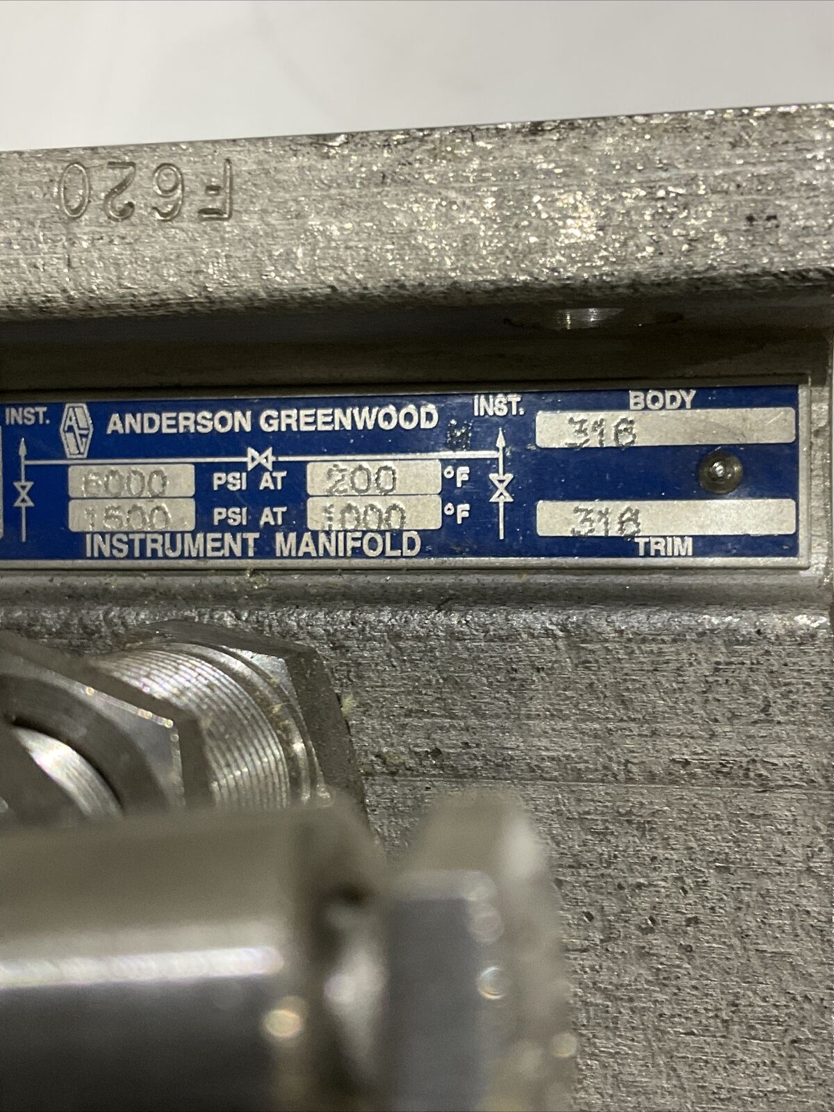 ANDERSON GREENWOOD & CO M4THIS-4 INSTRUMENT MANIFOLD VALVE 6000 PSI 476