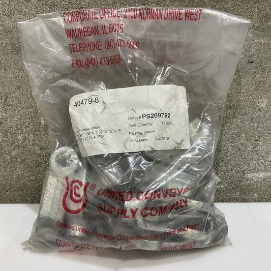 UNITED 40479-8 YOKE .56” X 2.53” X .5” X 5” 20 ZINC PLATED LOT OF 12 476