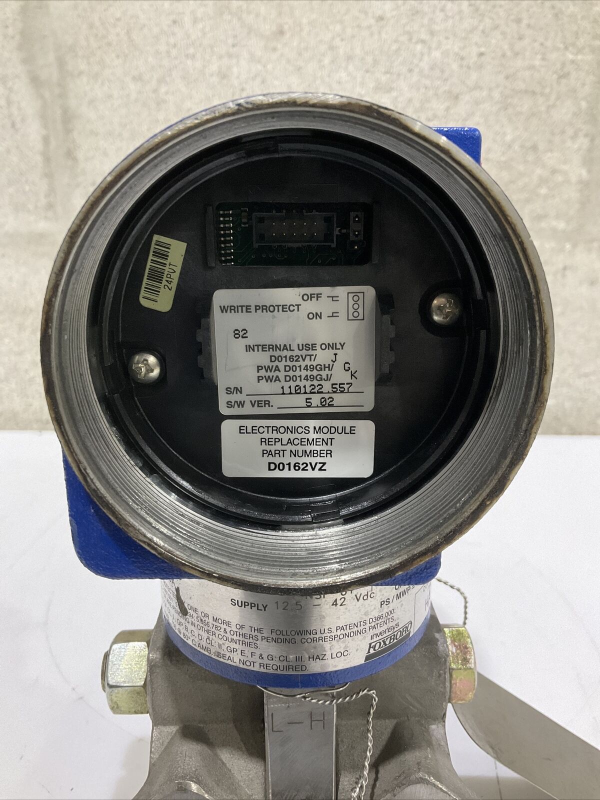 FOXBORO IGP20-T22A01GF-L1T DIFFERENTIAL PRESSURE TRANSMITTER 476