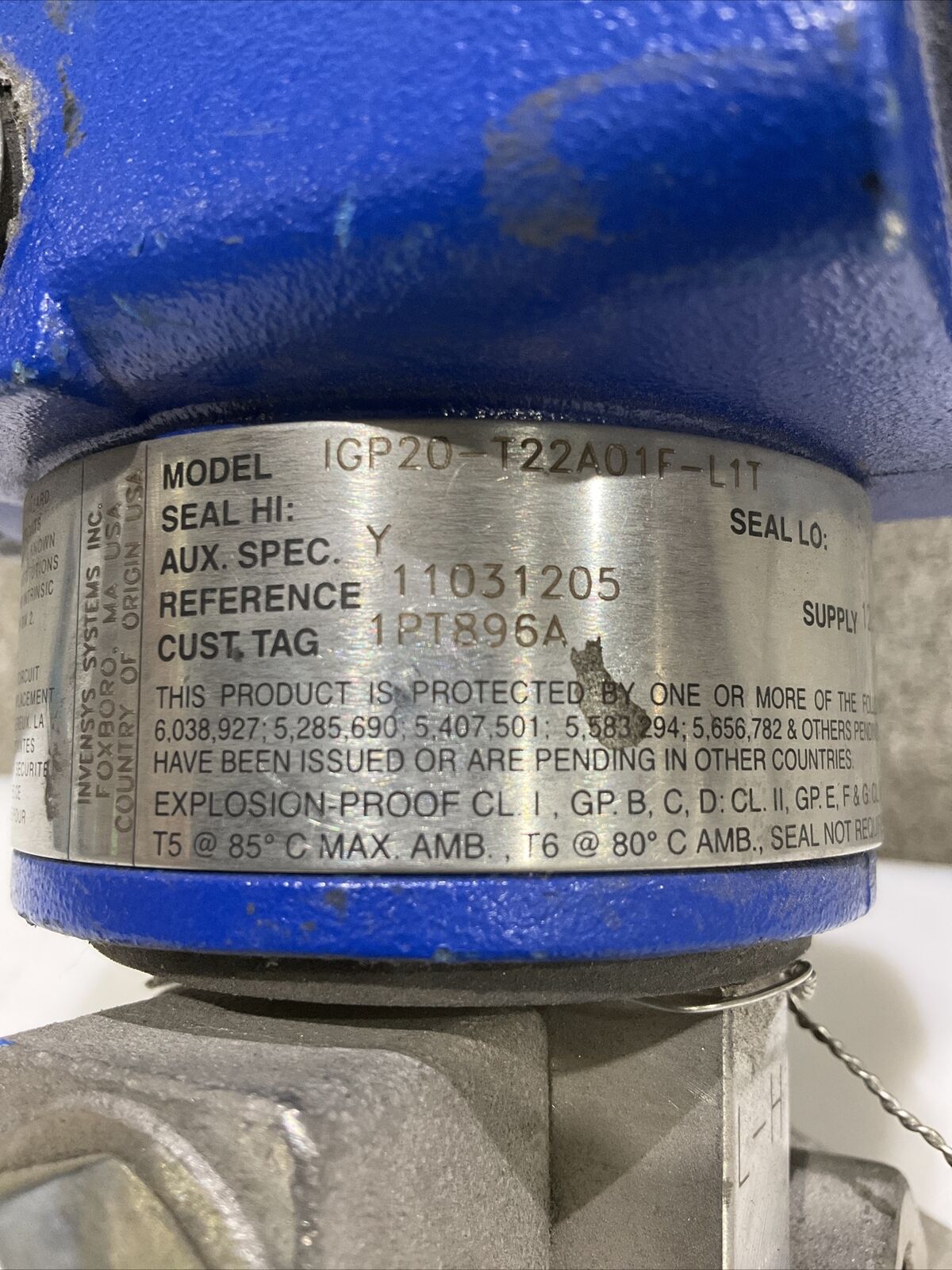 FOXBORO IGP20-T22A01GF-L1T DIFFERENTIAL PRESSURE TRANSMITTER 476