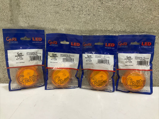 GROTE 47123 AMBER SUPERNOVA LED CLEARANCE MARKERLIGHTS 2 1/2” LOT OF 2 476