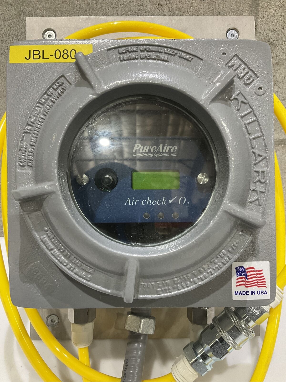 PURE AIRE TX-1100-EXR 99020 EXPLOSION PROOF OXYGEN MONITOR W/ SENSOR CDM