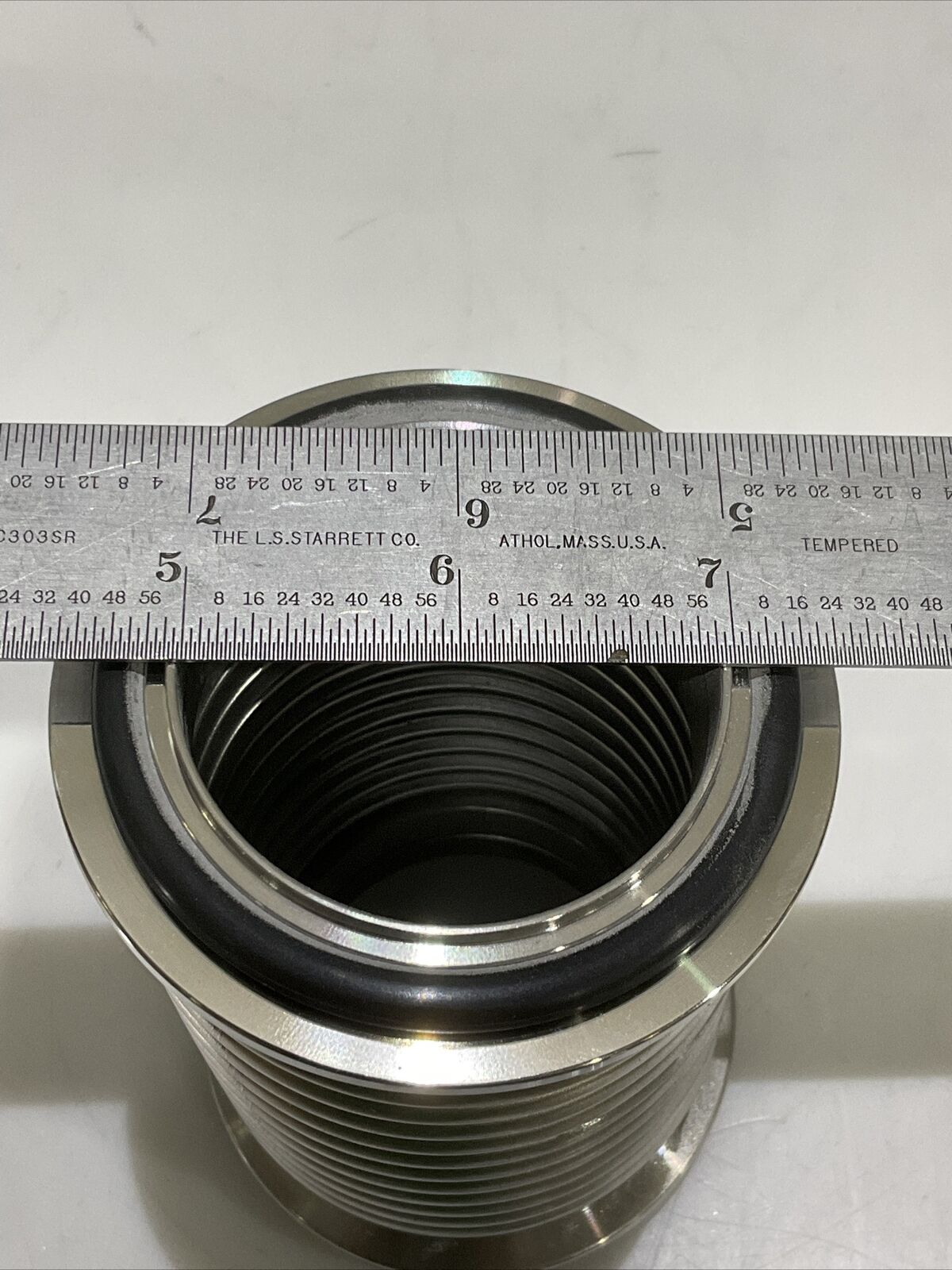 MKS ISO-KF 50 BELLOWS SECTION STAINLESS STEEL VACCUM FLANGE ASSEMBLY CDM