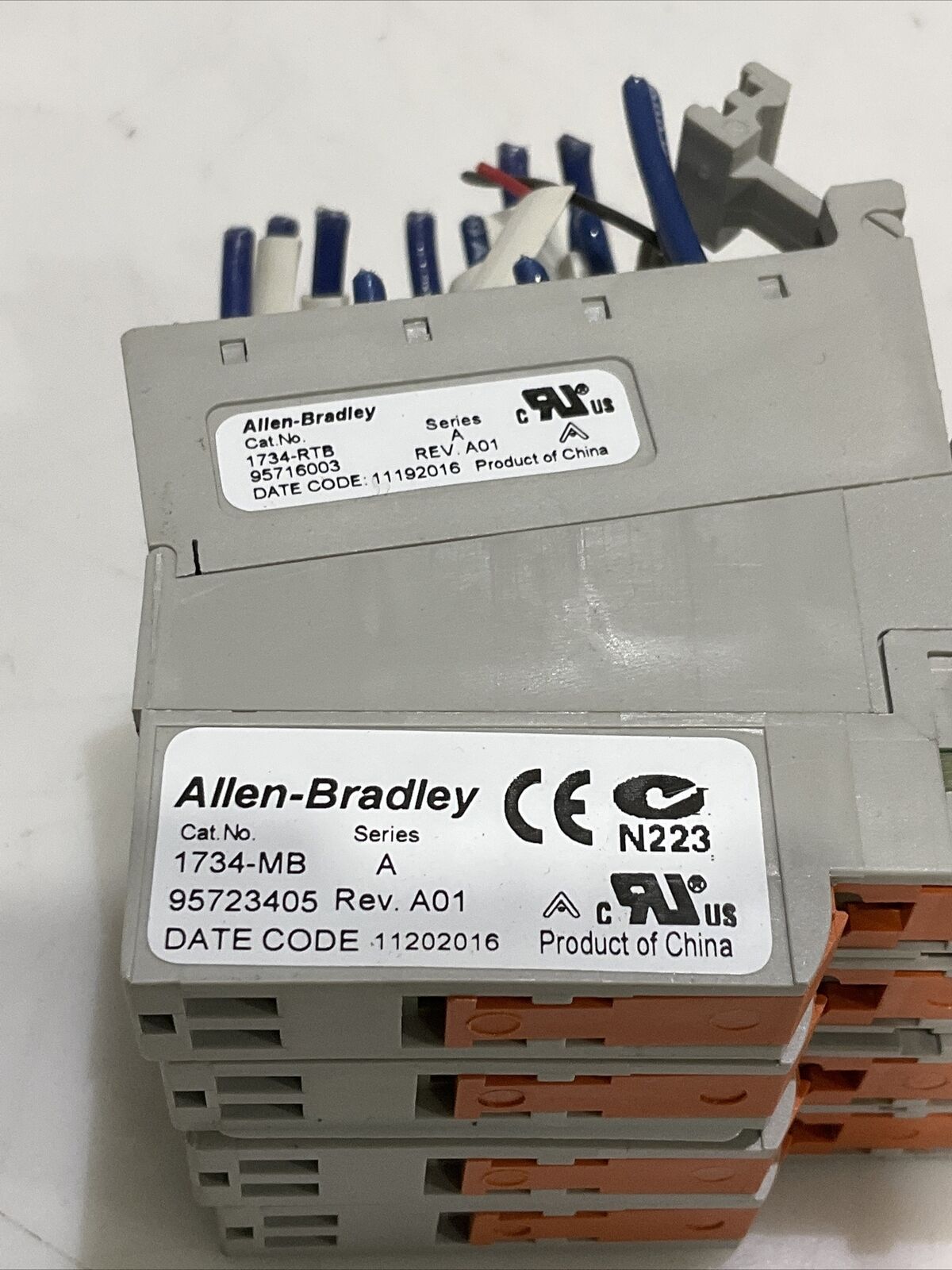 ALLEN BRADLEY 1734-MB TERMINAL BASE 1734-RTB TERMINAL BLOCK LOT OF 4 CDM