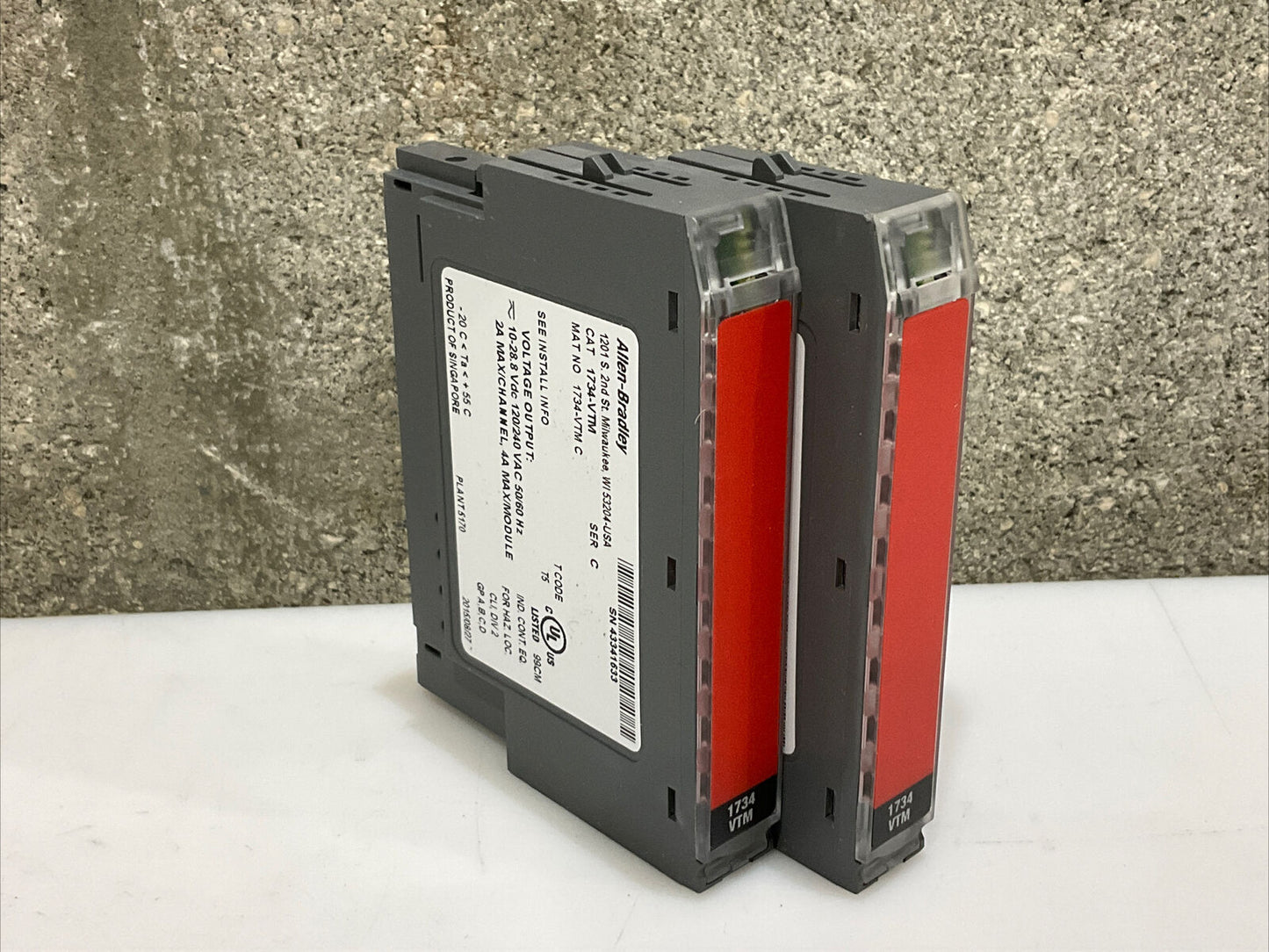 ALLEN BRADLEY 1734-VTM SER C VOLTAGE OUTPUT TERMINAL MODULE LOT OF 2 CDM