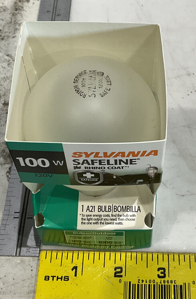 SYLVANIA 100A21 SAFELINE LIGHT BULB LOT OF 12 476