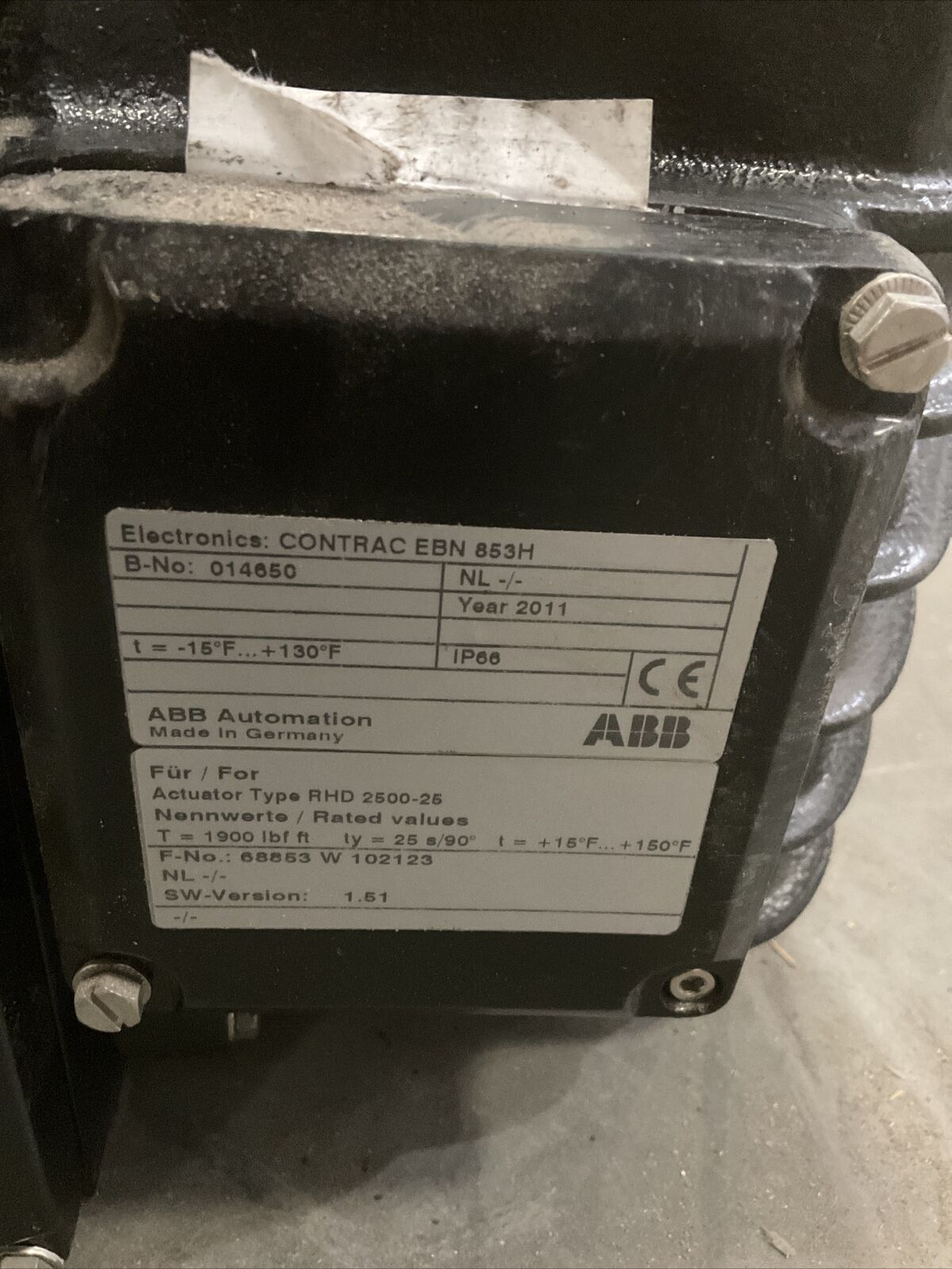 ABB CONTRAC EBN 853H 014647 POWER ELECTRIC UNIT 373