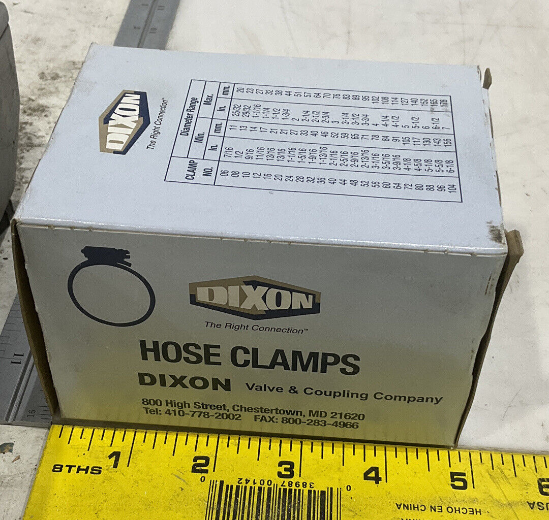 DIXON HS-28 10 HOSE CLAMPS WORM GEAR 2-1/4" 476