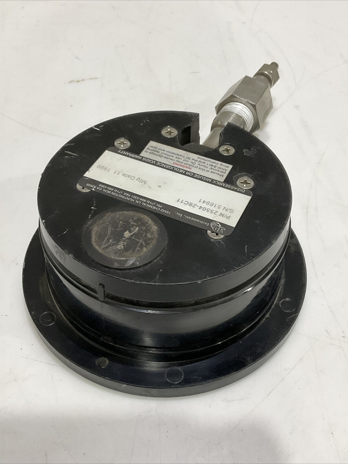 3D 504-28A 25504-28C11 PRESSURE GAUGE 600 PSI 479