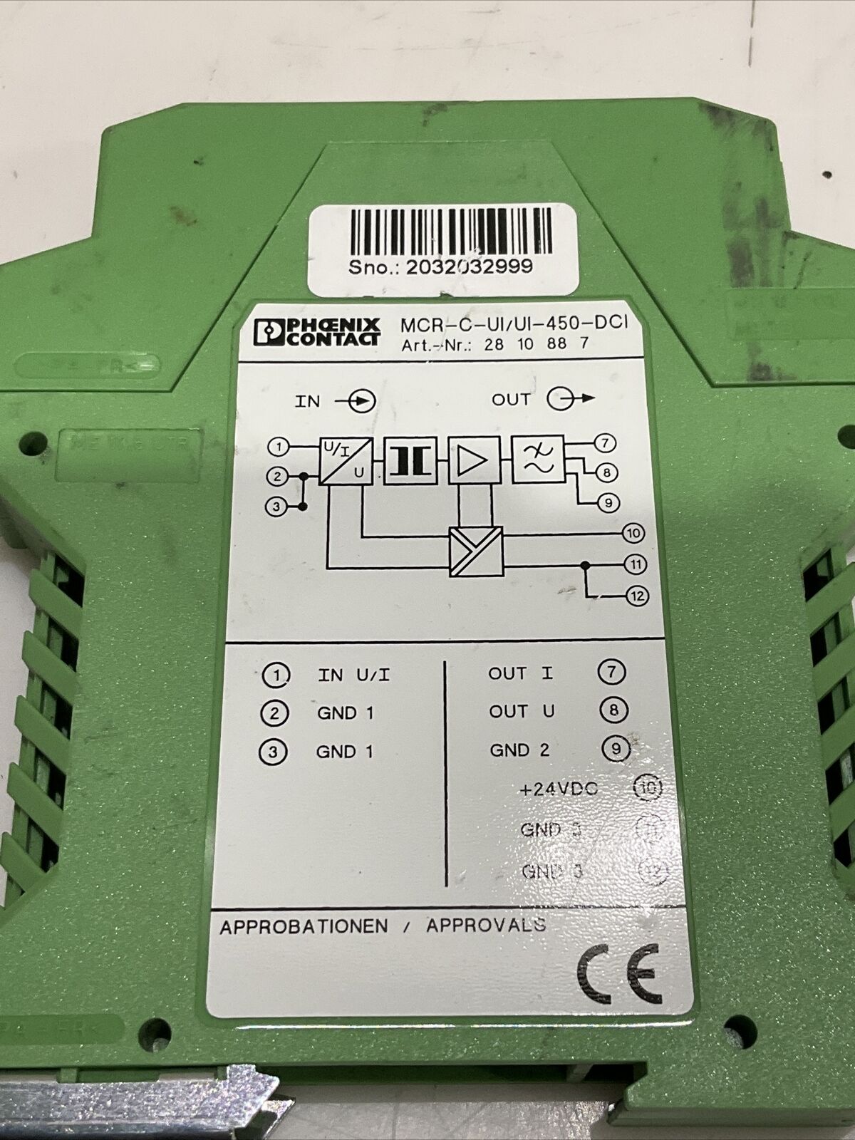 PHOENI CONTACT MCR-C-UI/UI-450-DCI SIGNAL CONVERTER 479