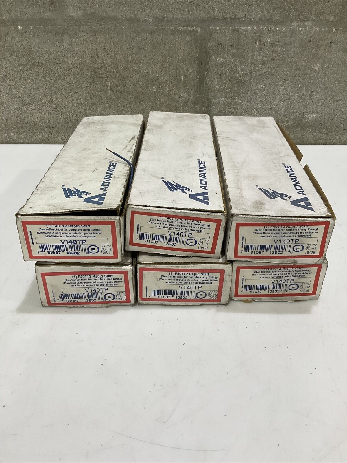 ADVANCE V-140-2-TP MARK III ENERGY SAVER START BALLAST 277V 60HZ LOT OF 6 476