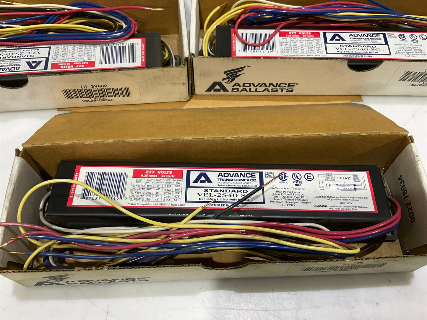 ADVANCE 3V602 VEL-2S40-SC ELECTRIC BALLAST LOT OF 7 476