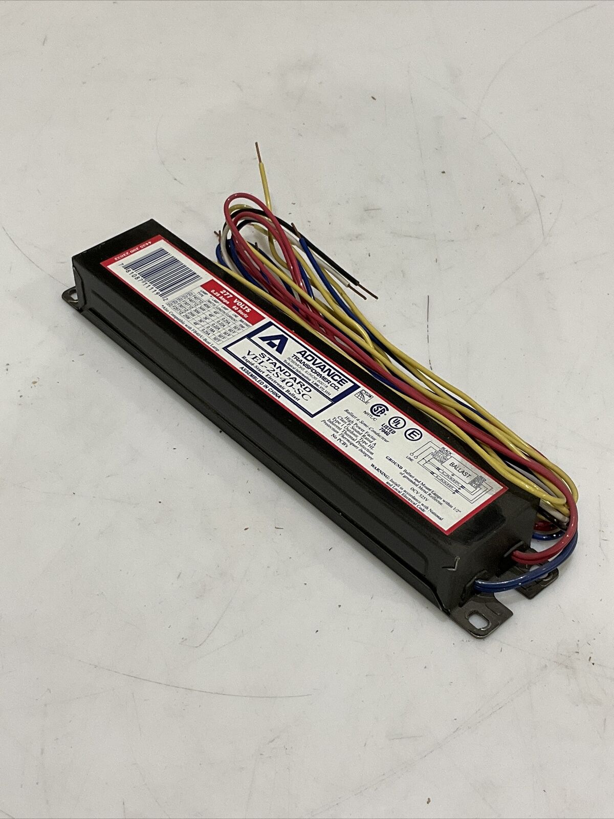 ADVANCE VEL2S40SC F40T12 RAPID START ELECTRONIC BALLEST LOT OF 2 476