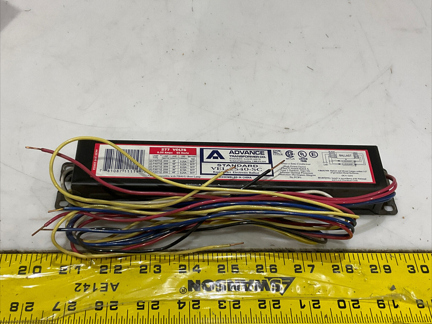 ADVANCE 3V602 VEL-2S40-SC ELECTRIC BALLAST LOT OF 7 476