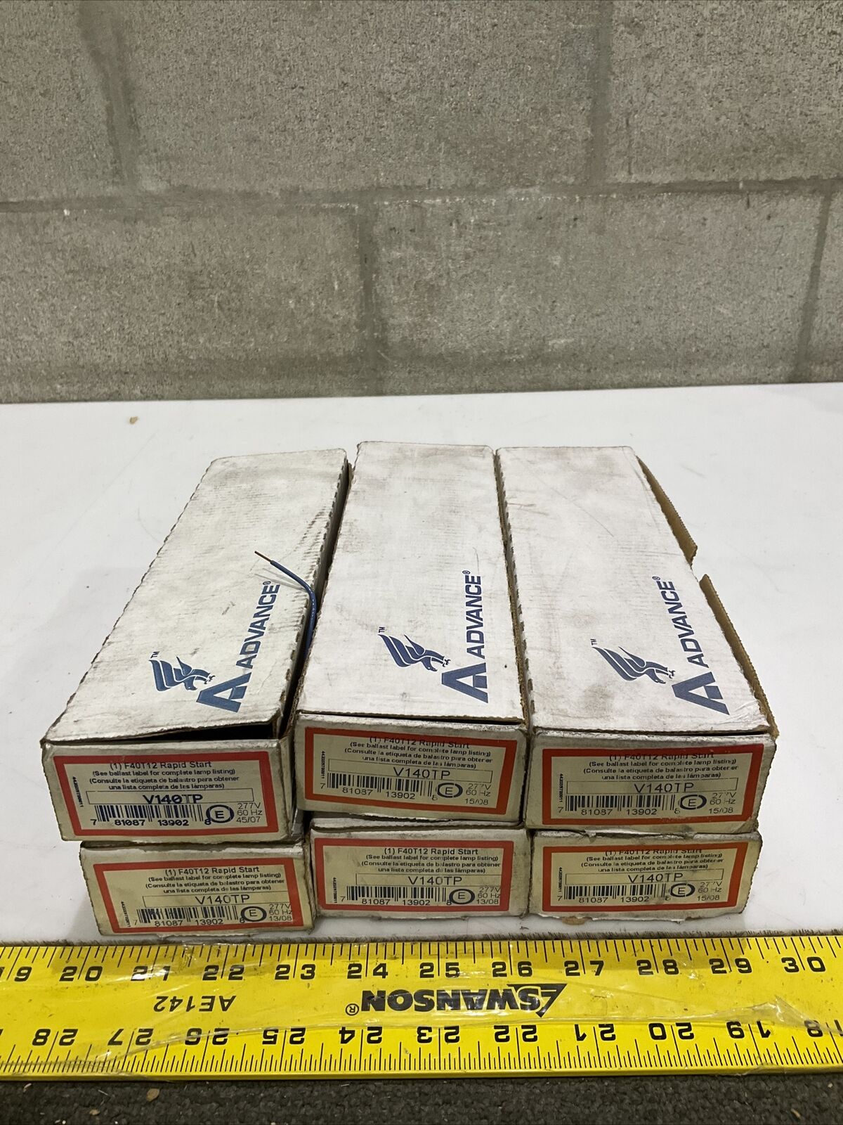 ADVANCE V-140-2-TP MARK III ENERGY SAVER START BALLAST 277V 60HZ LOT OF 6 476