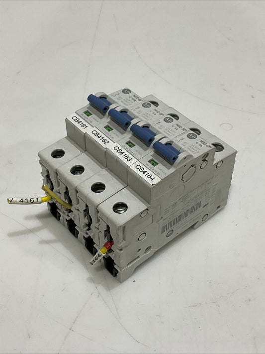 ALLEN BRADLEY 1492-SPM1C020 MINITURE CIRCUIT BREAKER 1492-A1B8 LOT OF 4 CDM