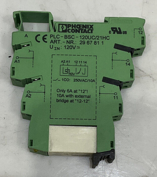PHOENIX CONTACT PLC-BSC-120UC/21HC CONTACT TERMINAL BLOCK AND RELAY 476