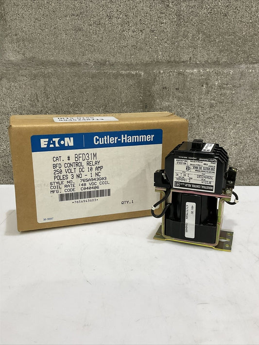 EATON CUTLER HAMMER BFD31M 765A943G03 BFD CONTROL RELAY 250V 10A 3POLES 373