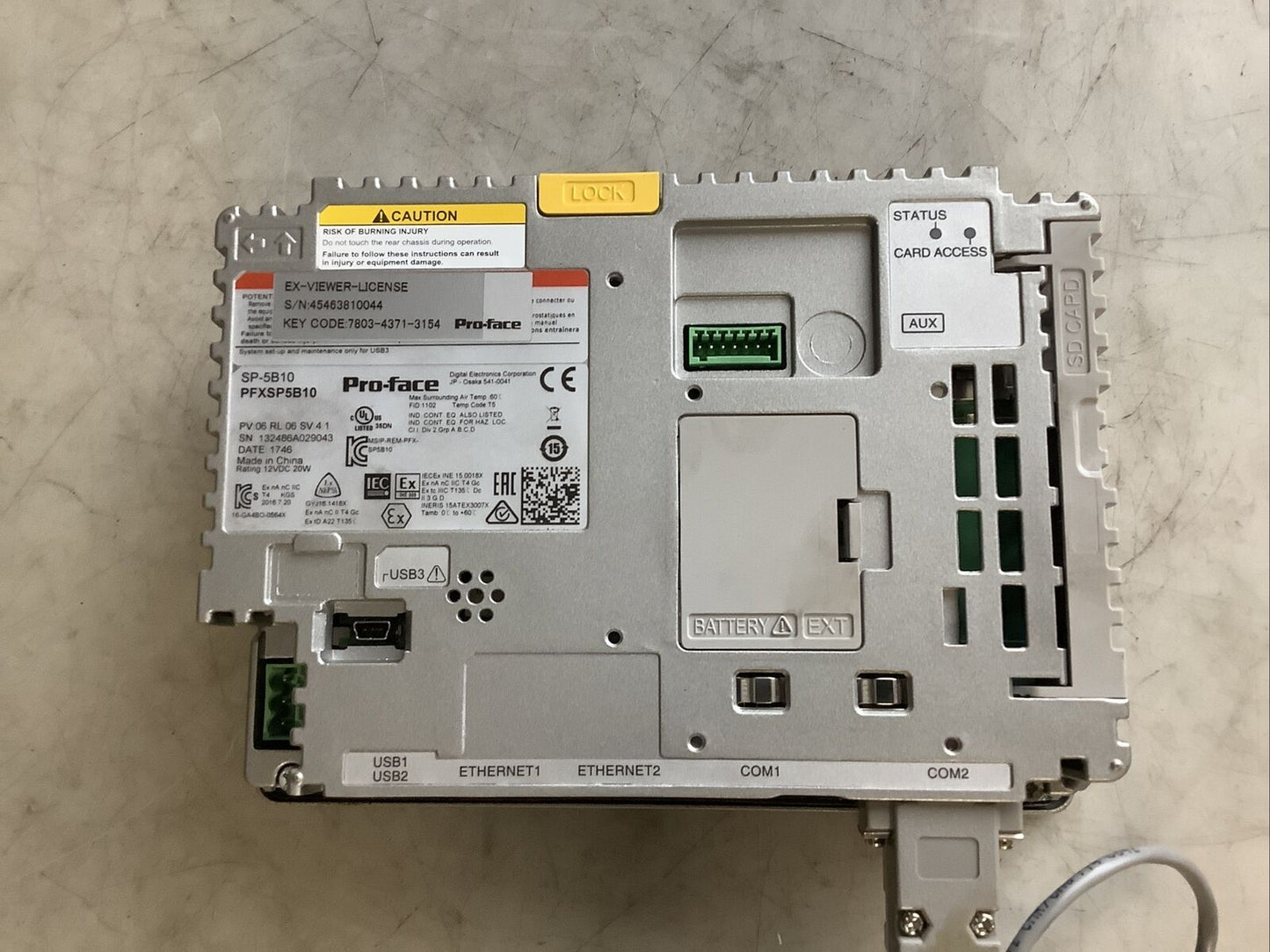 PRO-FACE PFXSP5400WAD ANALOG TOUCH PANEL AND SP-5B10 BOX MODULE CDM