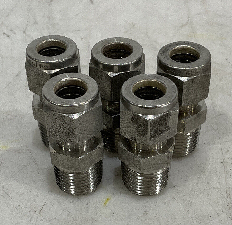 SWAGELOK SS-400-1-6 UNION CONNECTOR LOT OF 5 476