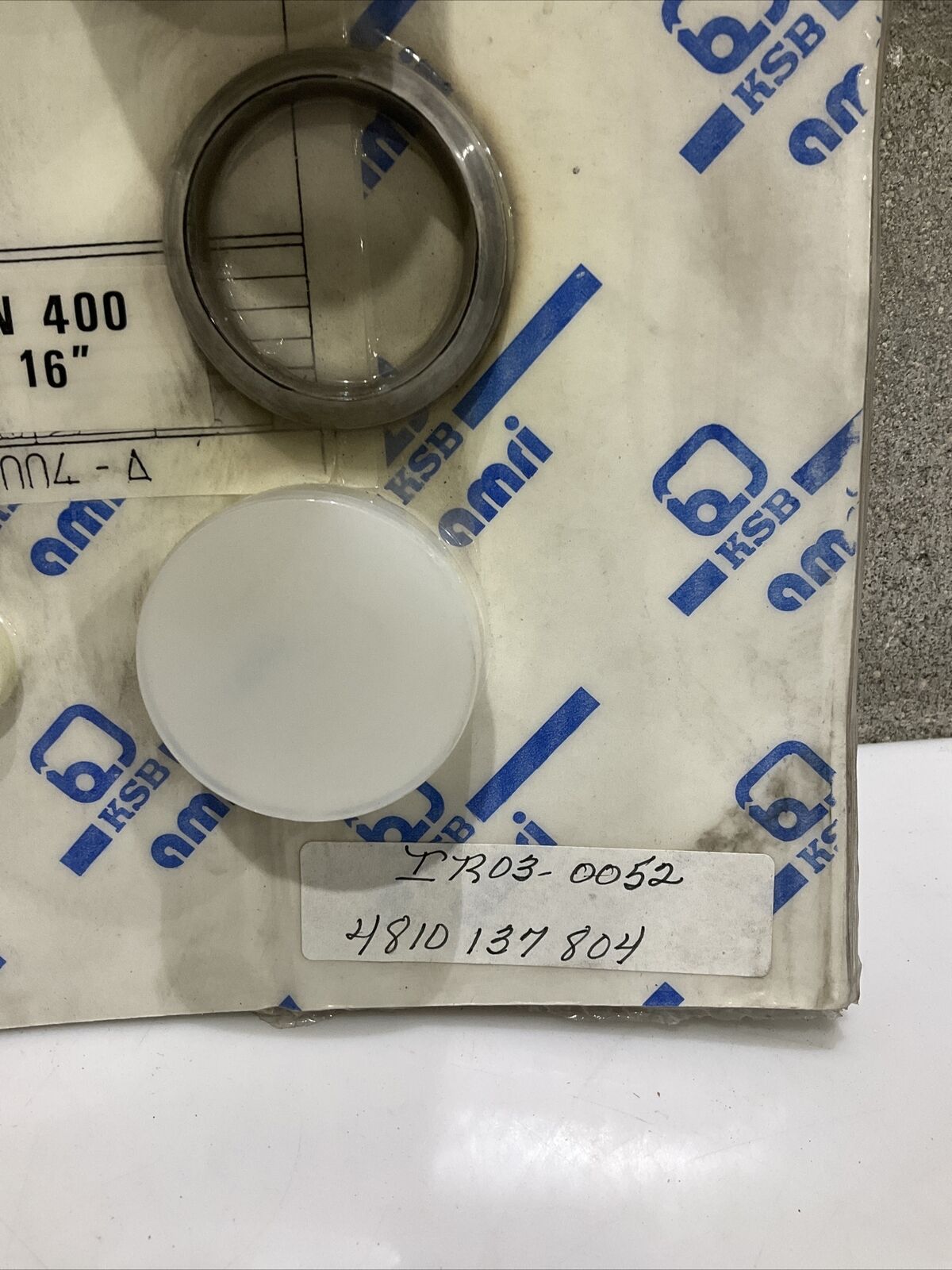 KSB AMRI FT A7-004-A ISORIA VALVE SHAFT REBUILD KIT DN 409 16” 373