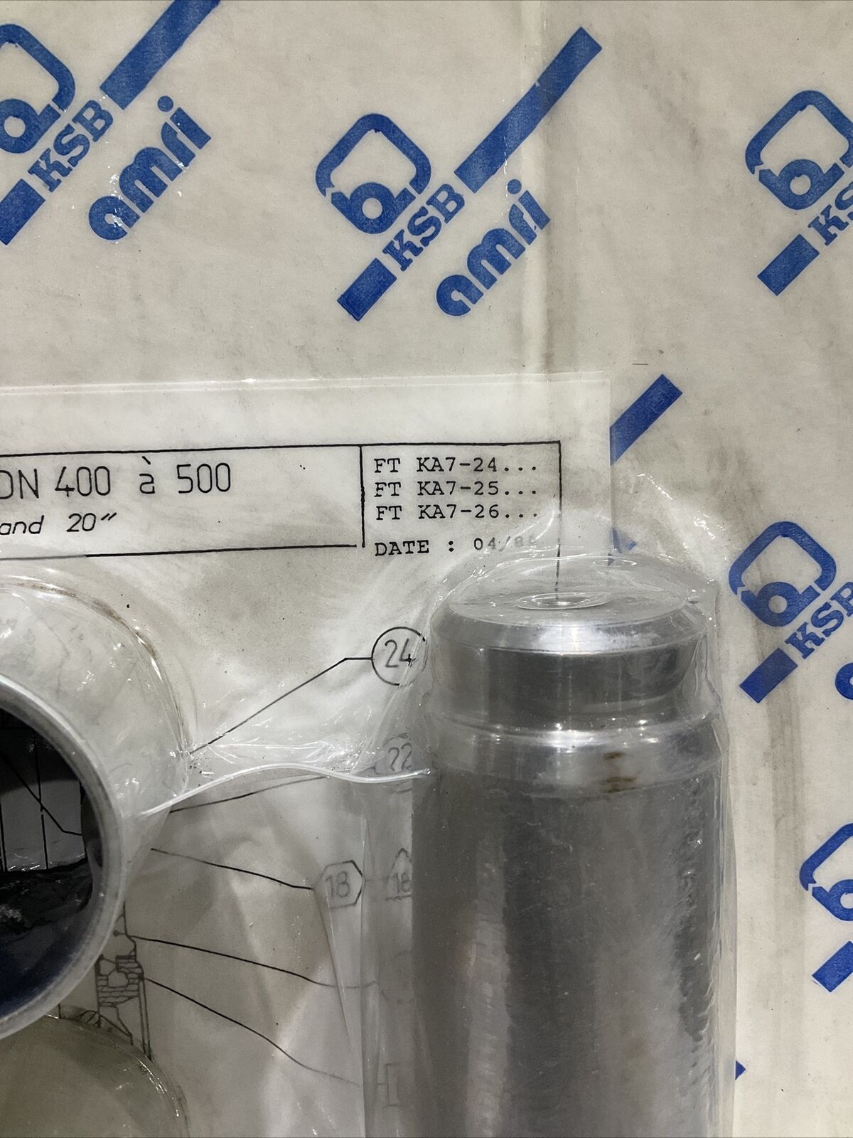 KSB AMRI FT A7-004-A ISORIA VALVE SHAFT REBUILD KIT DN 409 16” 373