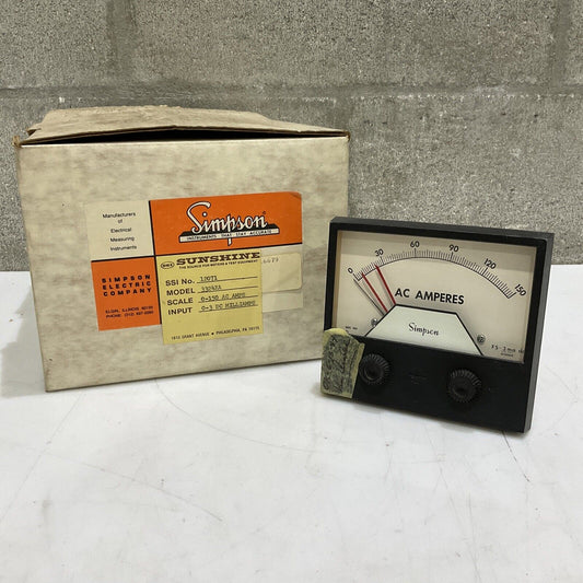 SIMPSON 3324XA 12071 DUAL SET POINT CONTROLLER 0-150 AC AMPS 0-3DC 373