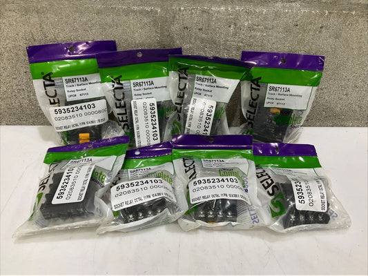SELECTA SR67113A RELAY SOCKET 11PIN 10A 300V LOT OF 8 373