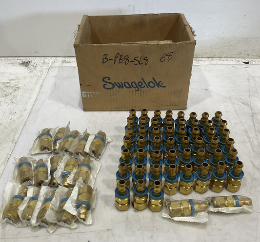 SWAGELOK B-PB8-SL8 PUSH ON HOSE FITTING LOT OF 68 476