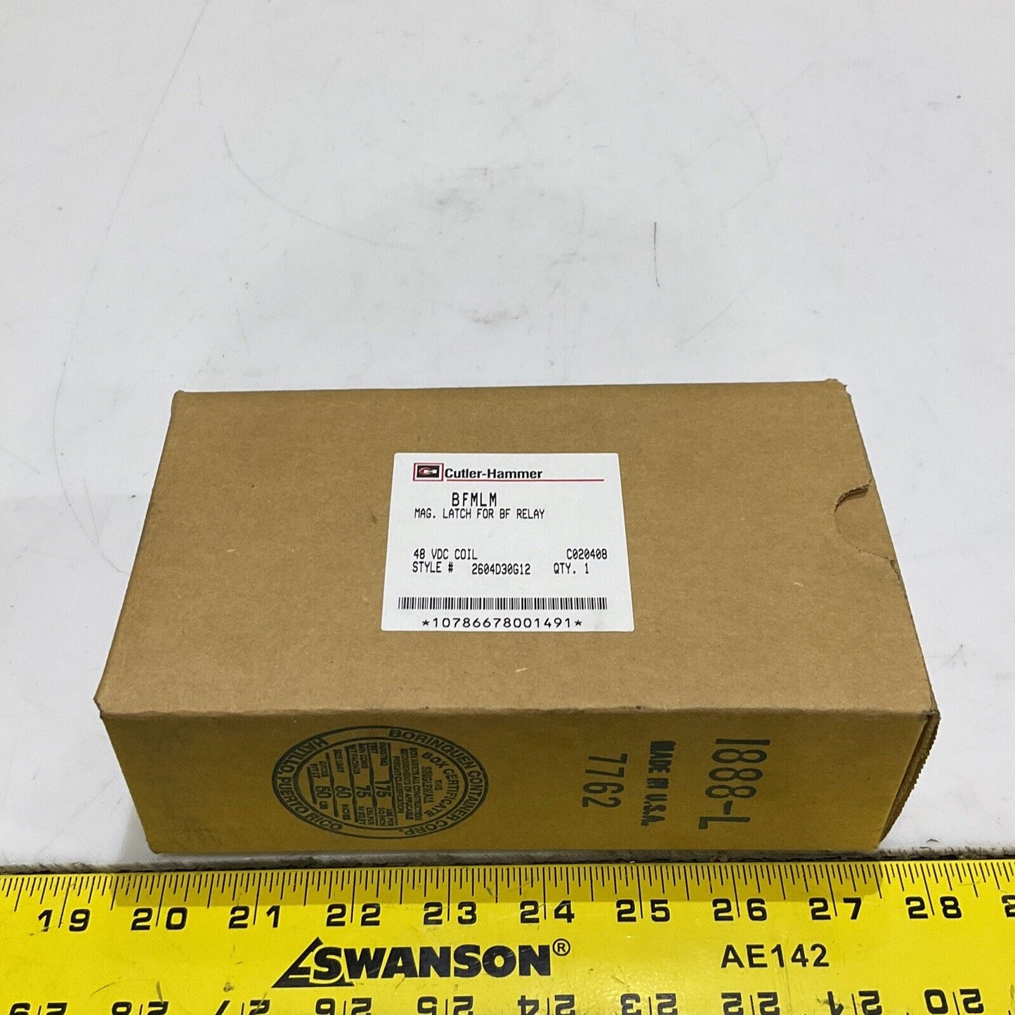 CUTLER-HAMMER BFMLM 2604D30G12 LATCH BF RELAY 48 VDC COIL 373