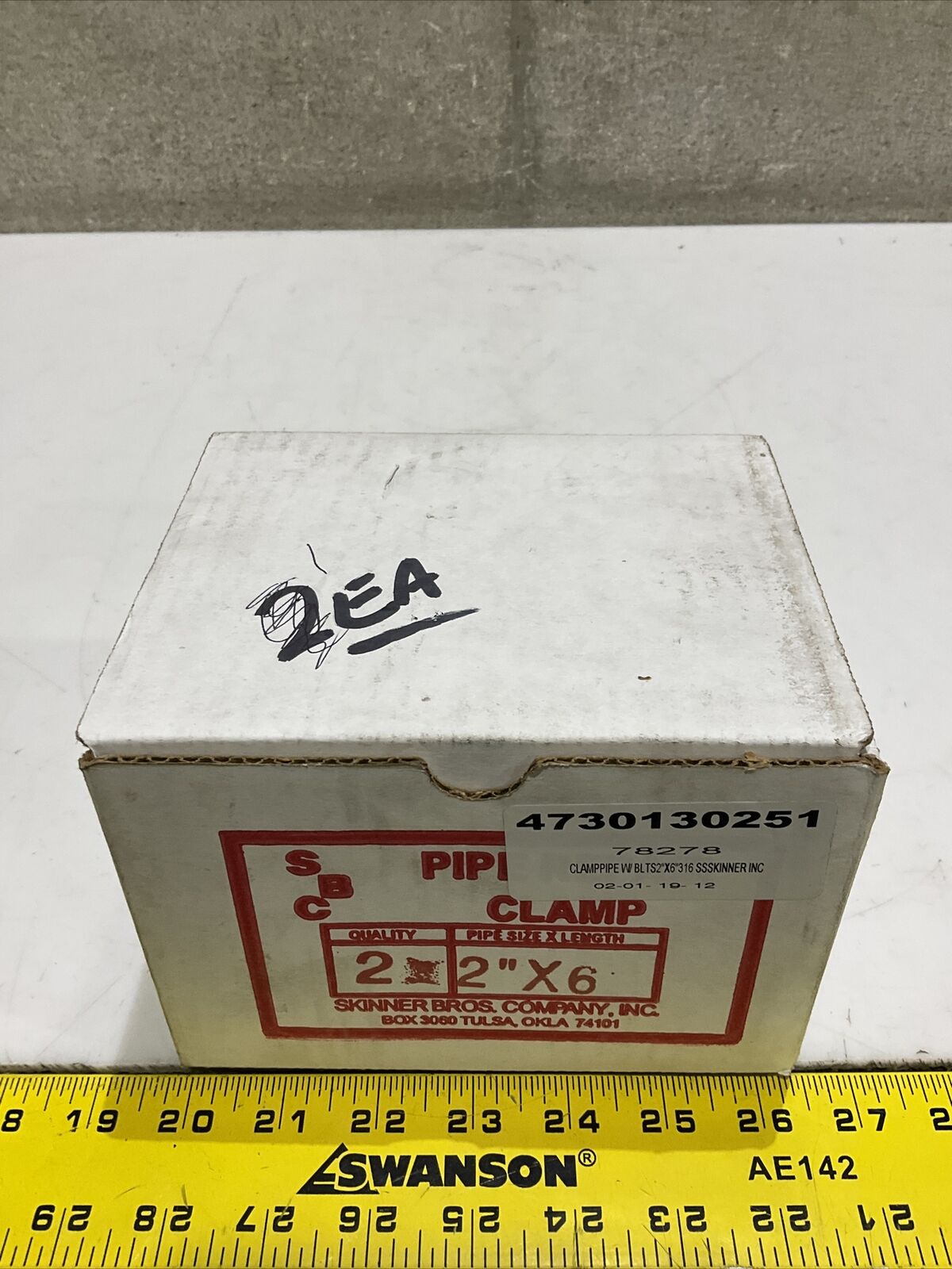 SKINNER 2”X 6” PIPE REPAIR CLAMP 316SS 373