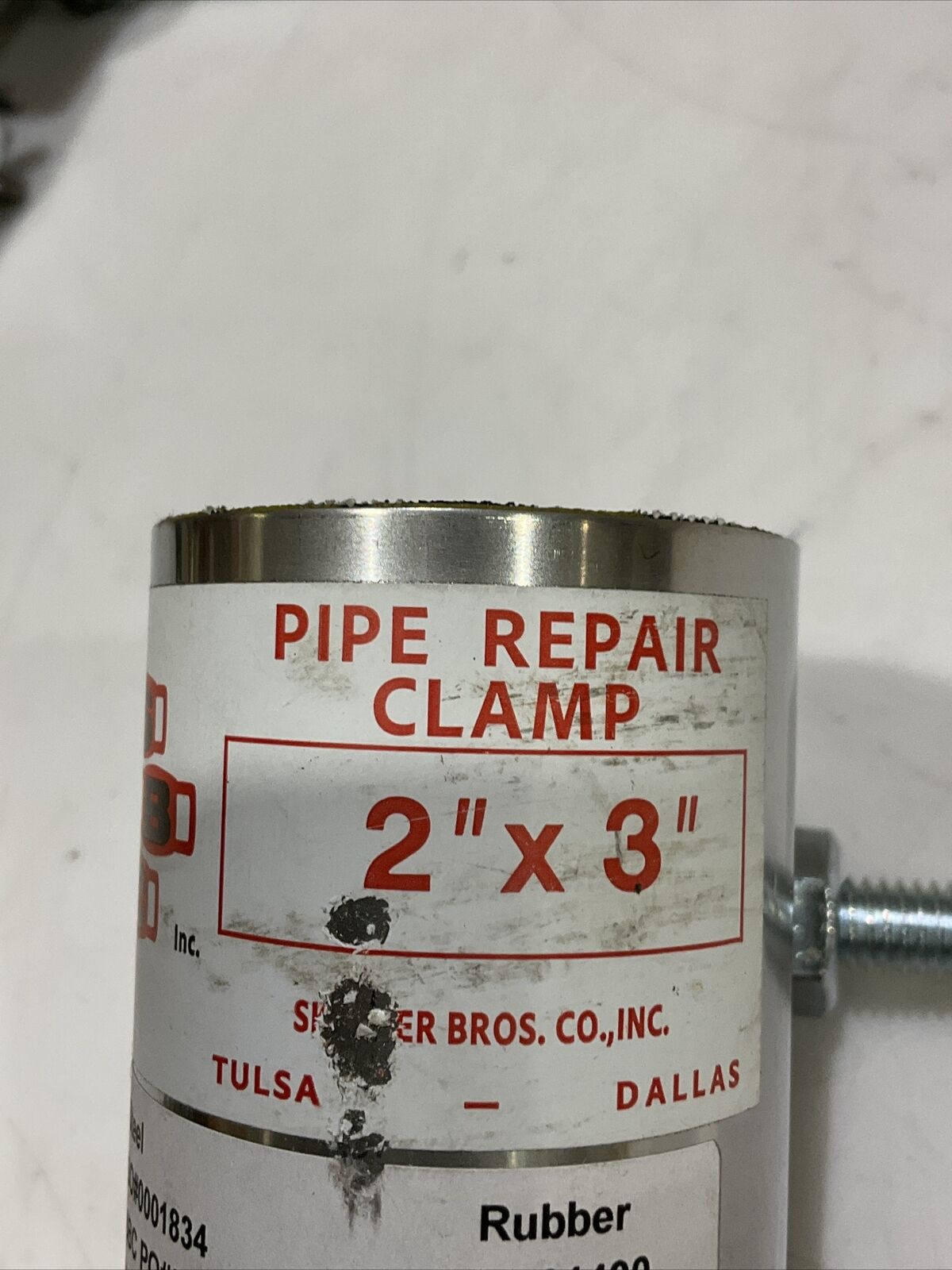 SKINNER CO 2”X 3” PIPE REPAIR CLAMP 316 SS LOT OF 4 373