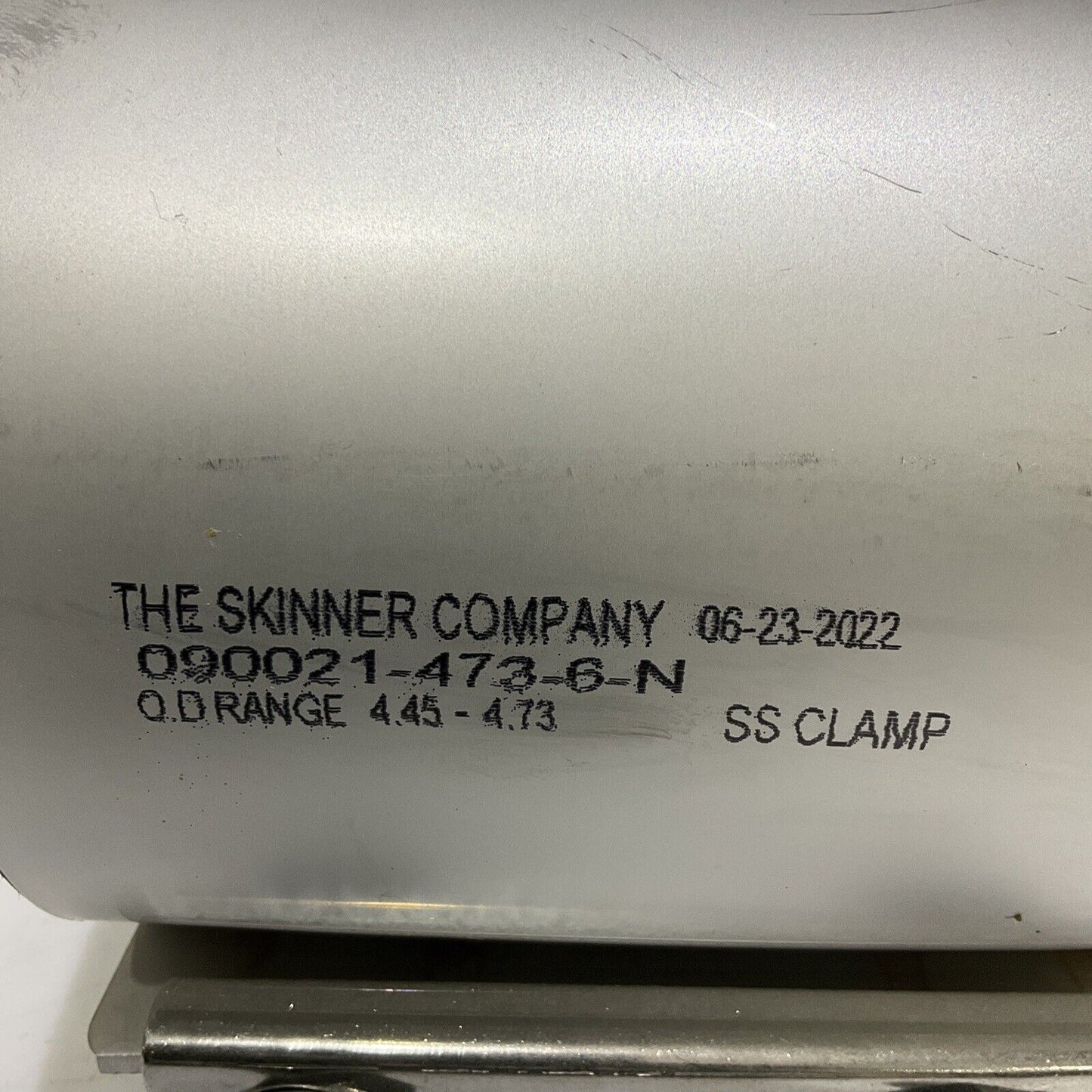 THE SKINNER CO 090021-473-6-N PIPE REPAIR CLAMP RANGE 4.45-4.73 4”X6” 316SS 373