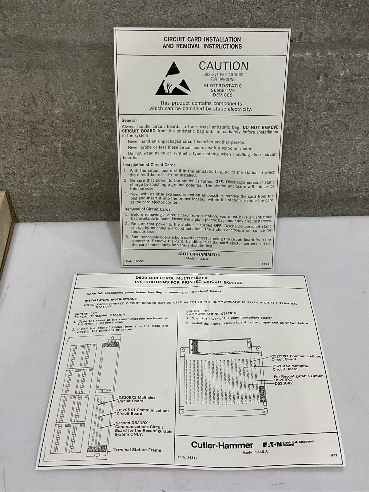 CUTLER-HAMMER D520BX1 DIRECTROL COMMUNICATION CIRCUIT BOARD A6 SERIES 373