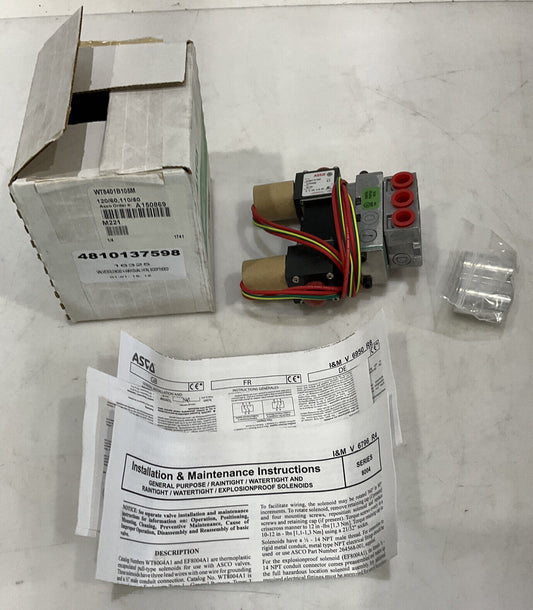 ASCO WT8401B105M SOLENOID 4-WAY VALVE 373