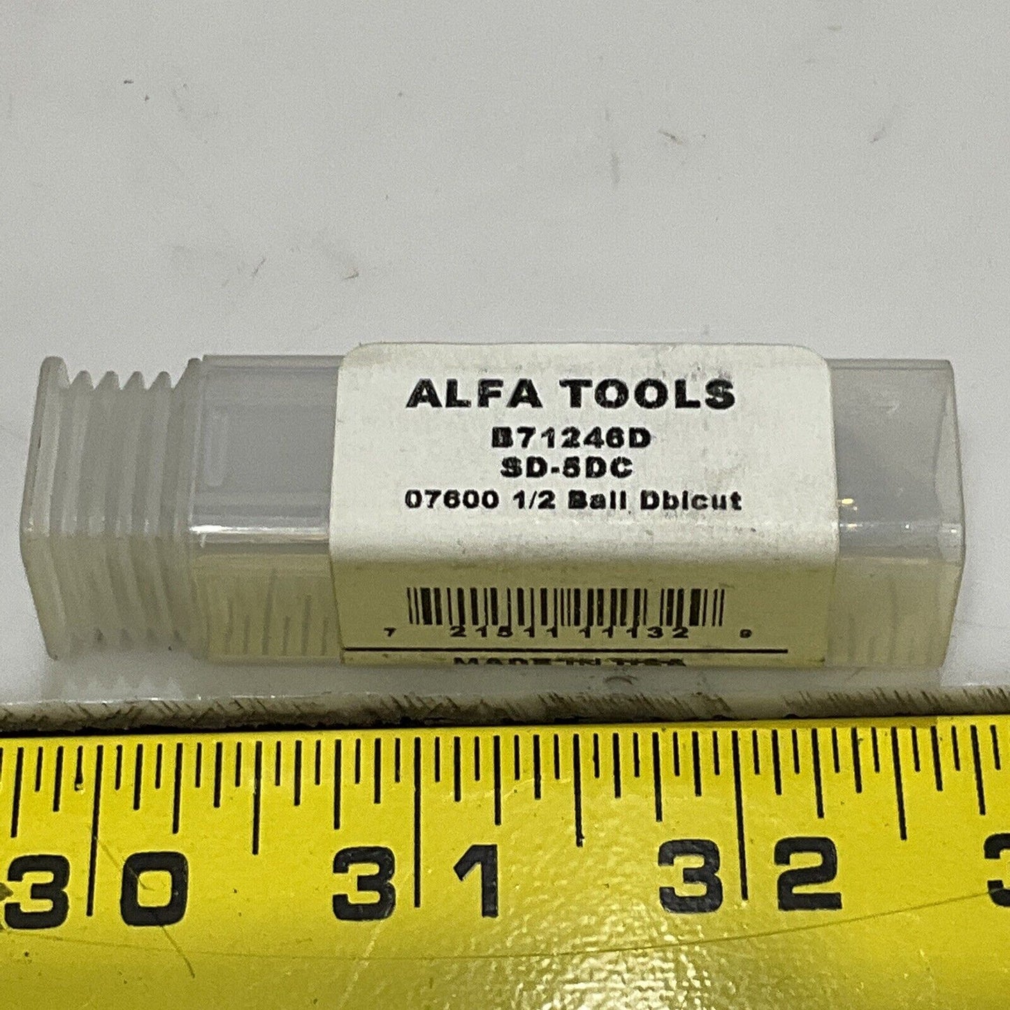 ALFA TOOLS SD-5DC B71246D SHAPE DOUBLE CUT CARBIDE BURR BALL END LOT OF 9 373