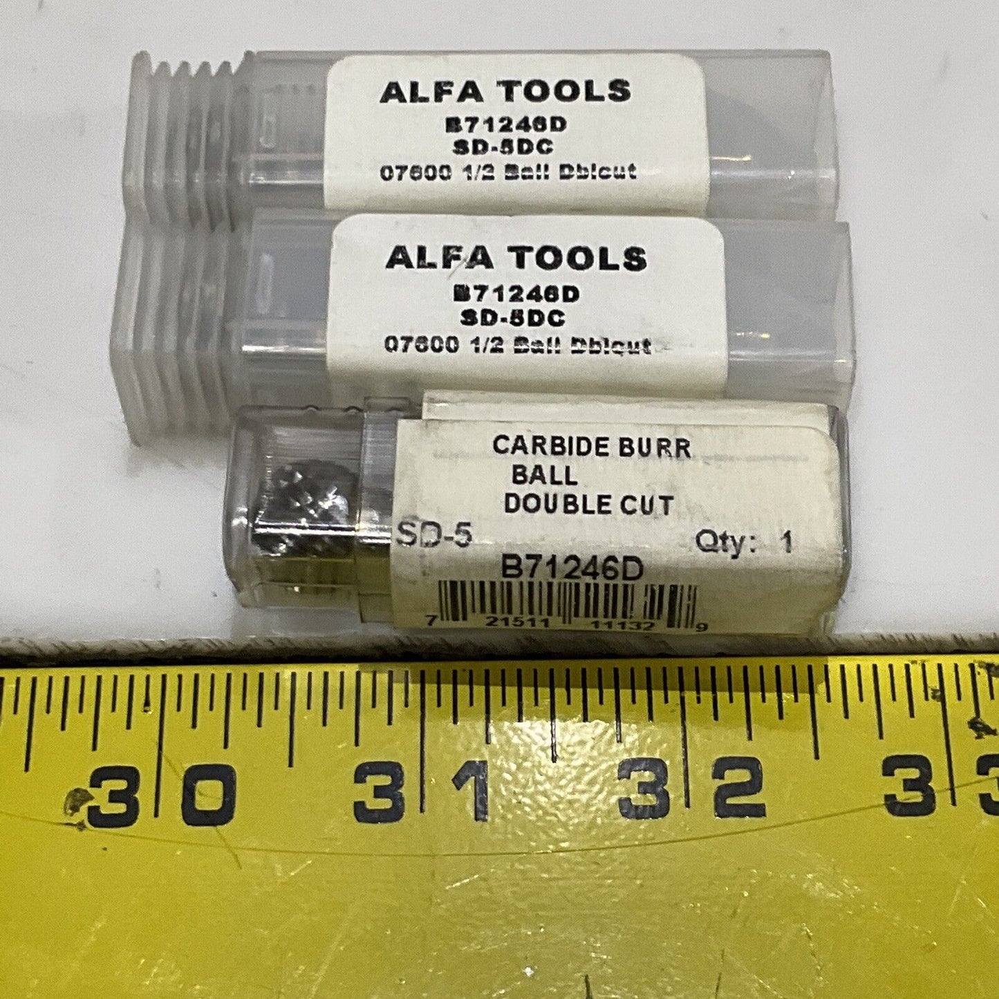 ALFA TOOLS SD-5 B71246D DOUBLE CUT CATBINE BURR LOT OF 3 373