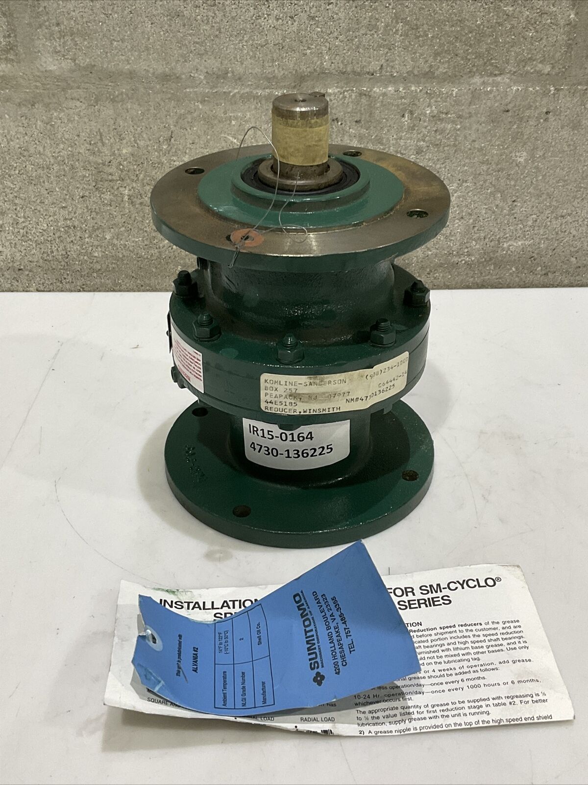 SM-CYCLO SUMITOMO CNVX4095Y35 SPEED REDUCER 4000 SERIES 35 RATIO 1750 RPM 373