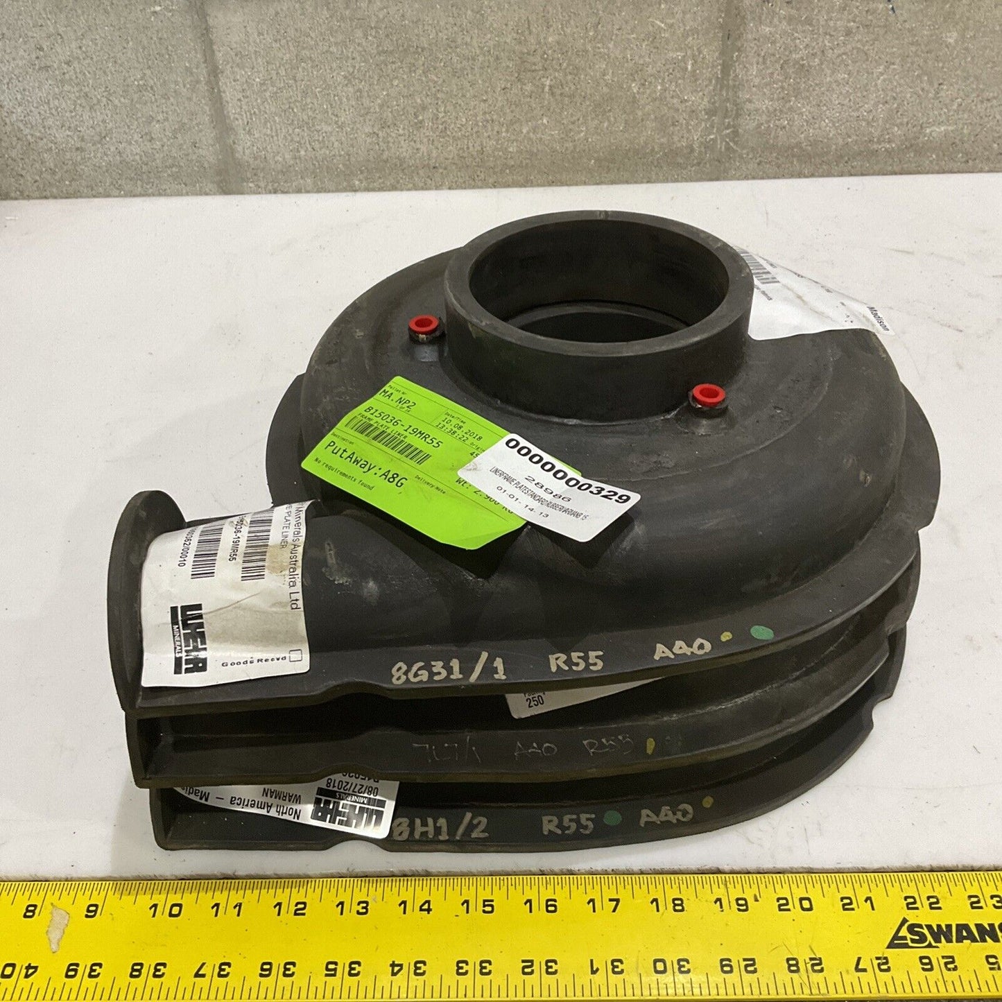 WEIR B15036-19MR55 FRAME PLATE PUMP LINER LOT OF 3 373