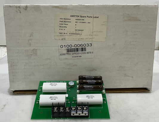 AMETEK SOLID STATE 80-212901-90 REV B NOISE SUPPRESSOR ASSEMBLY 373